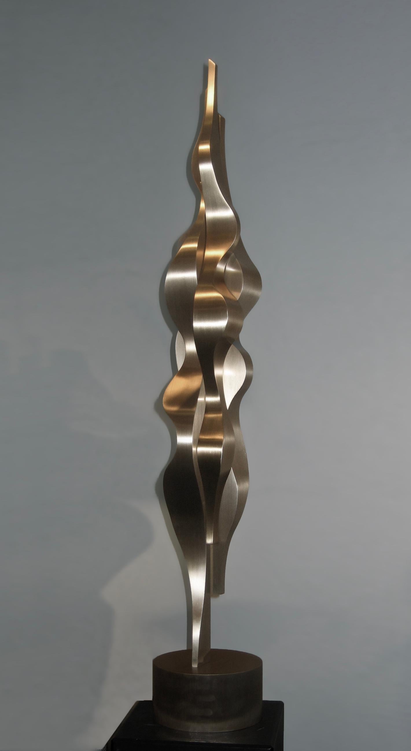 UNDULATING COLUMN 3 - Abstract Sculpture by Lyle London