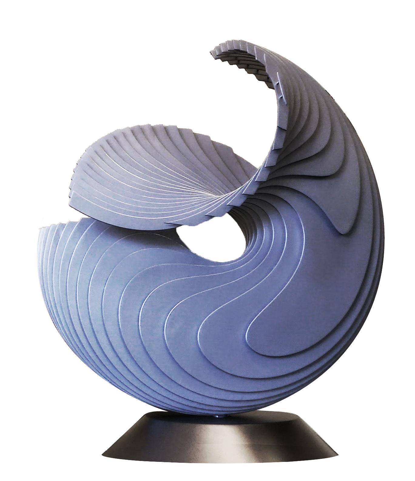 WHORL - Marron Abstract Sculpture par Lyle London