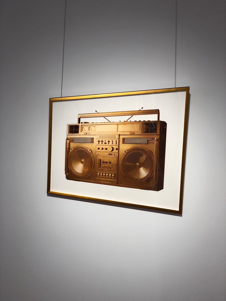 Lyle Owerko Gold Boombox For Sale at 1stdibs