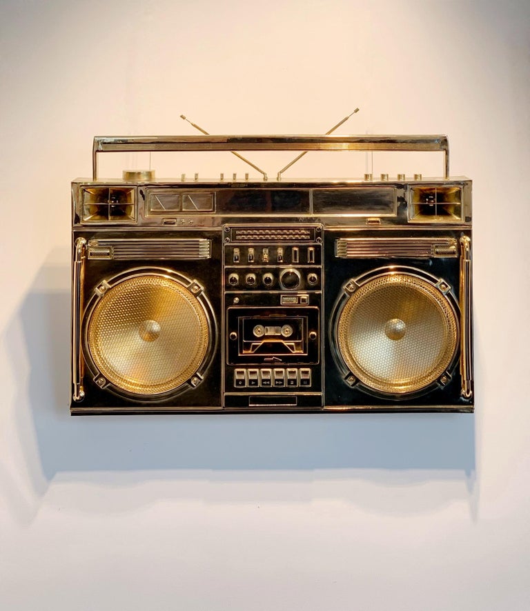 Lyle Owerko Gold Boombox Sculpture For Sale at 1stDibs boombox gold
