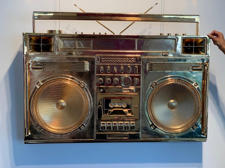 Lyle Owerko Gold Boombox Sculpture For Sale at 1stDibs boombox gold