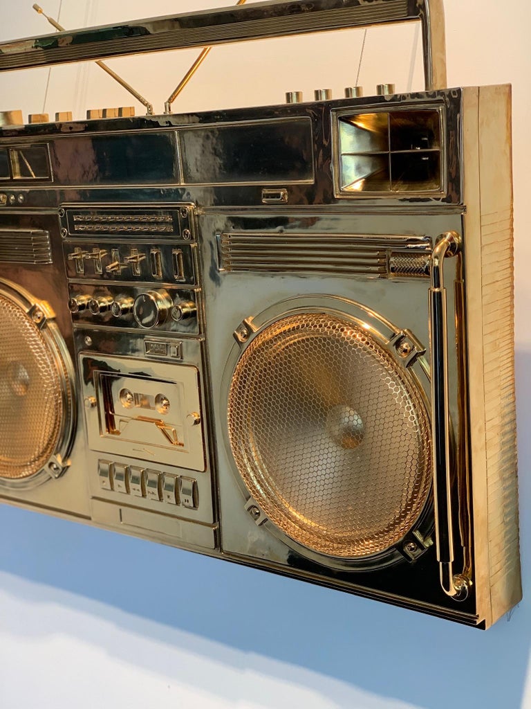 Lyle Owerko Gold Boombox Sculpture For Sale at 1stDibs boombox gold