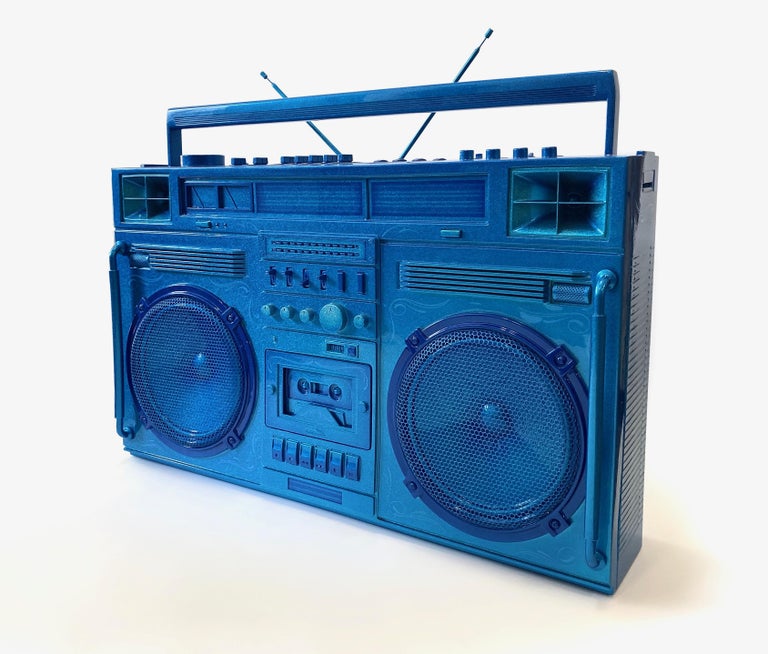 Lyle Owerko - Blue Boombox Sculpture For Sale at 1stDibs