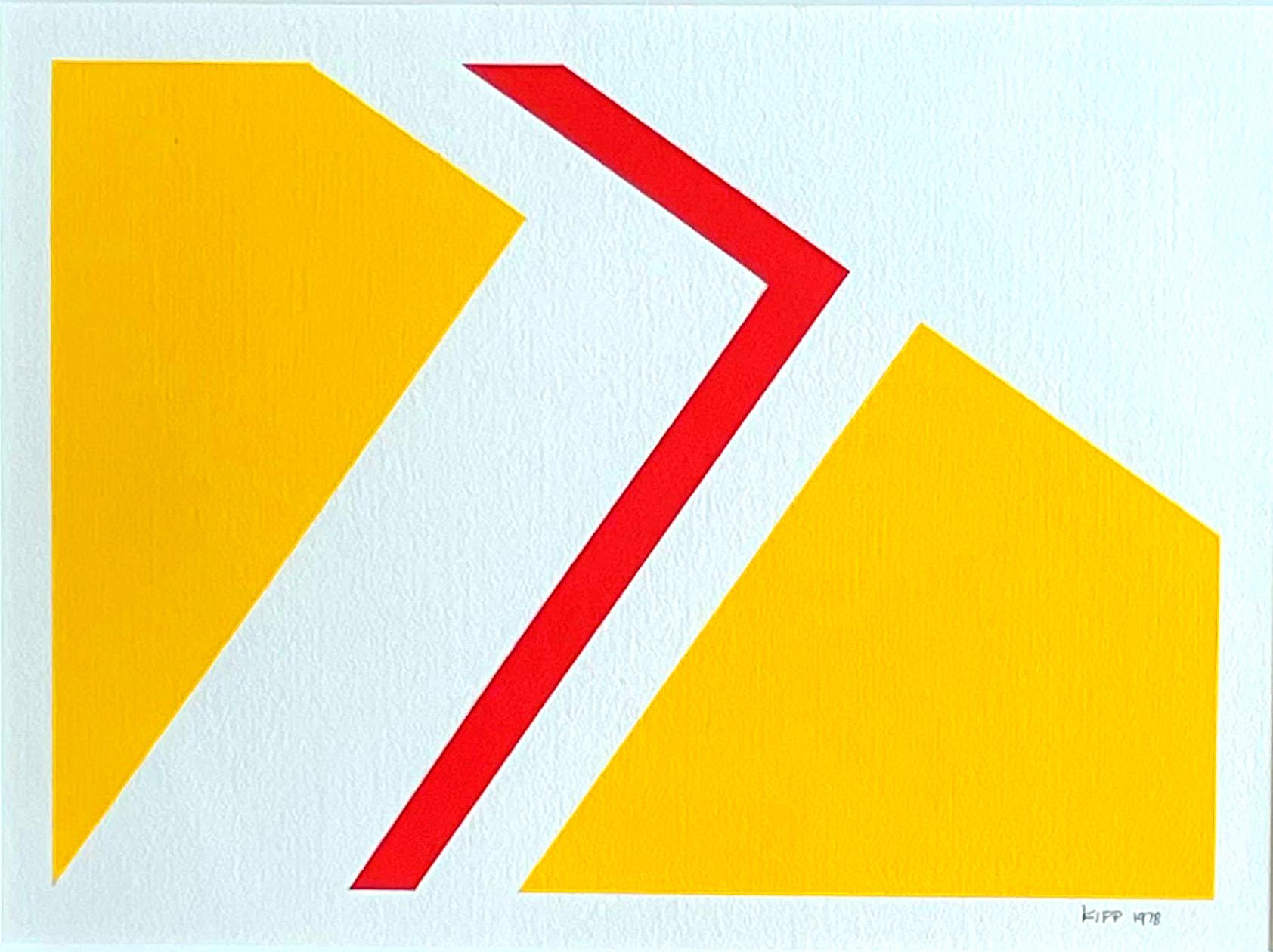 Lyman Kipp, Minimalist Geometric Abstraction, original signed painting Framed - Painting by Lyman Kipp 
