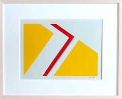 Lyman Kipp, Abstracción geométrica minimalista, cuadro original firmado Enmarcado