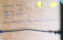 Lyman Kipp, signiertes minimalistisches Gemälde auf Papier des bekannten Bildhauers, gerahmt