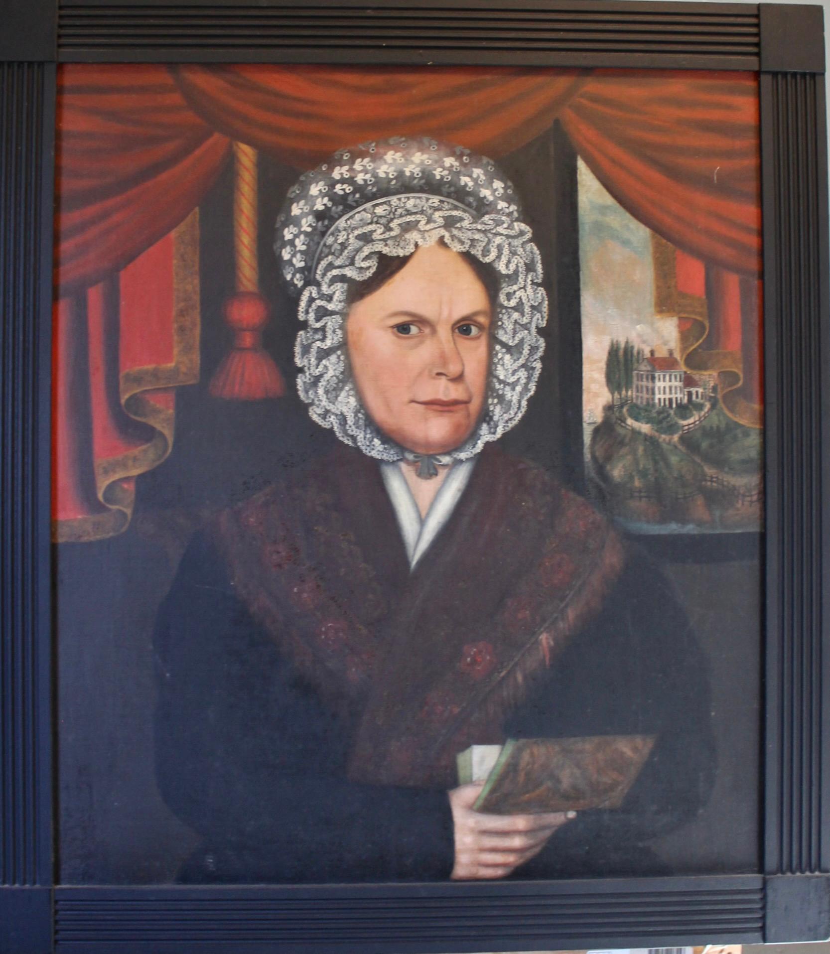 Folk Art Lyman Parks (Attributed to) Portraits of Mr. & Mrs. Abraham D. Martline For Sale