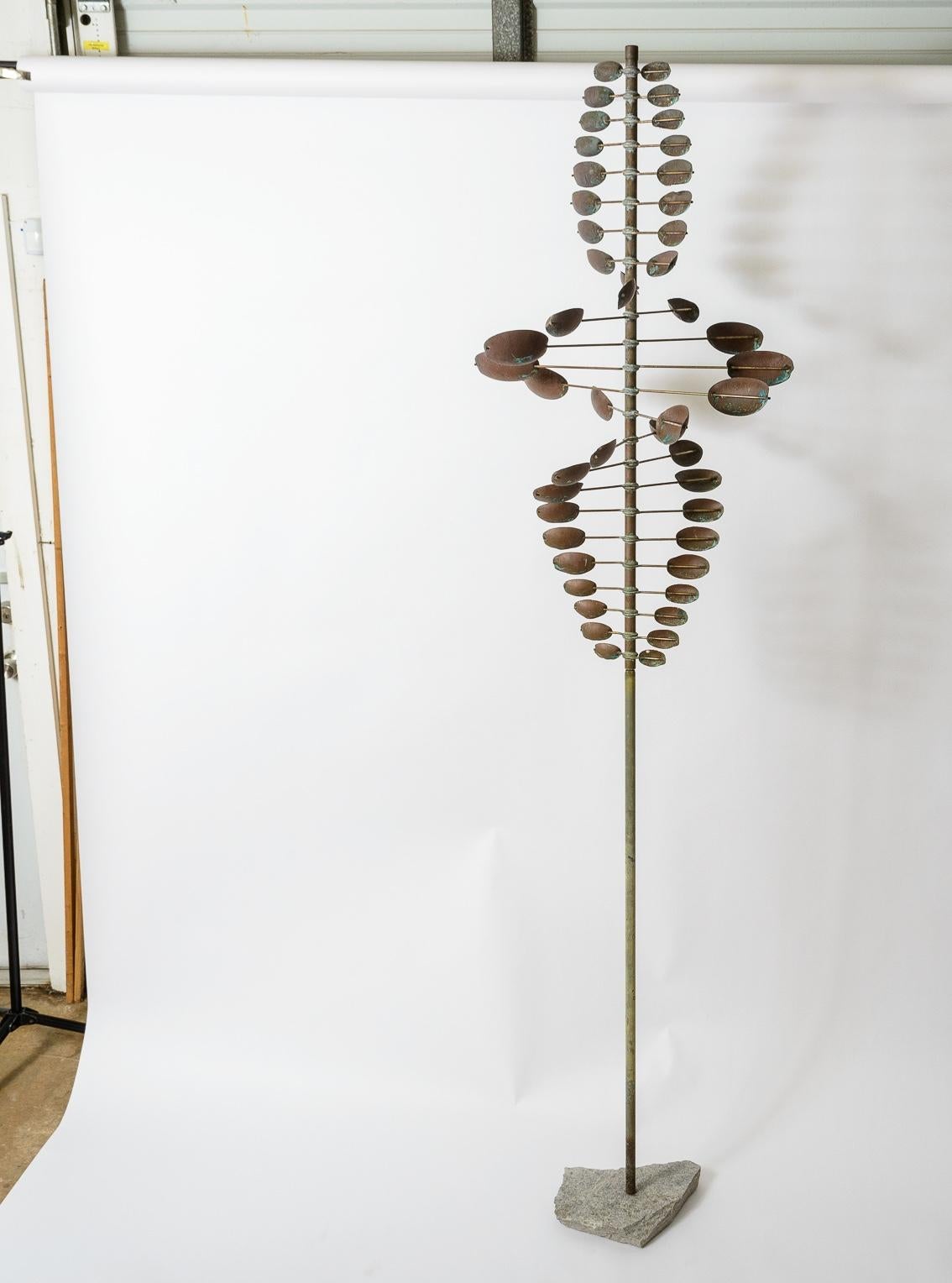Lyman Whitaker Double Helix Wind Sculpture
Copper welded sculpture mounted on a granite base
Great swivel action with very little air current