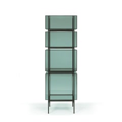 lyn Cabinet, European, Minimalist, Green, Black Base, German, Cabinet