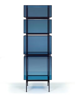 Lyn High Blue Black Cabinet by Pulpo