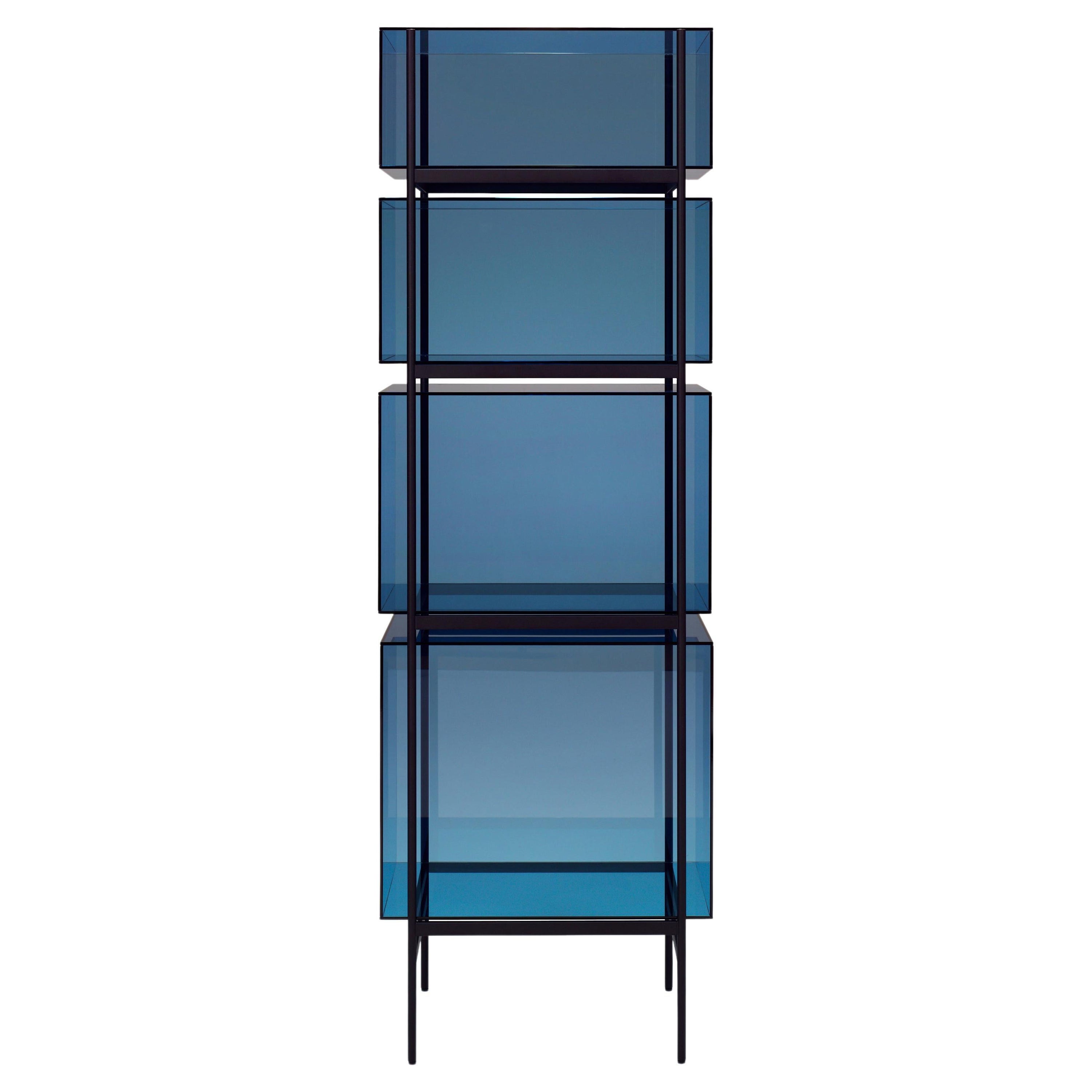 Meuble de rangement noir Lyn High Blue de Pulpo