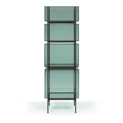Lyn High Green Black Cabinet by Pulpo