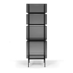 Lyn High Grey Black Cabinet by Pulpo