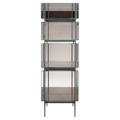 Meuble de rangement noir Lyn High Mirror de Pulpo