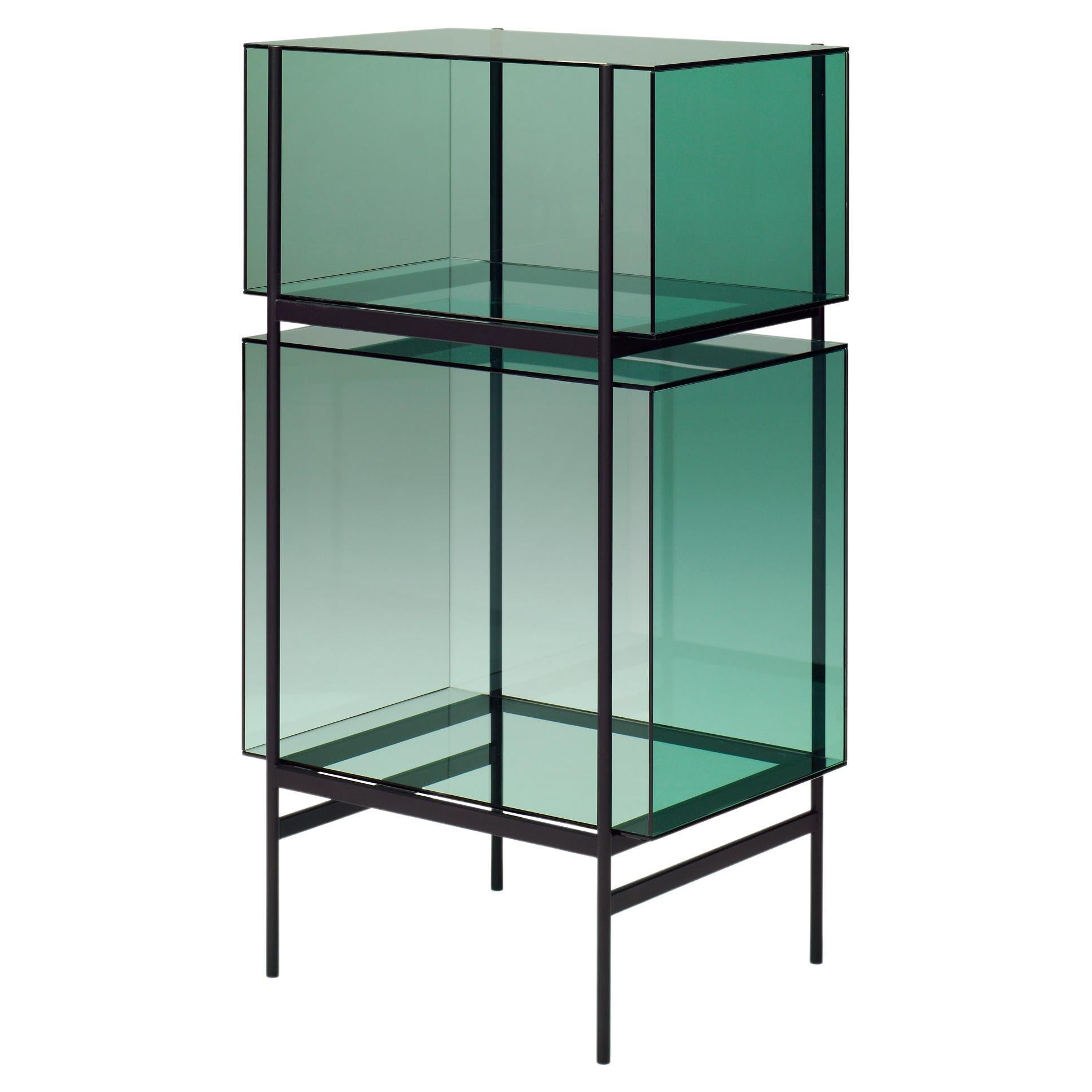 Lyn Small Green Black Cabinet by Pulpo For Sale