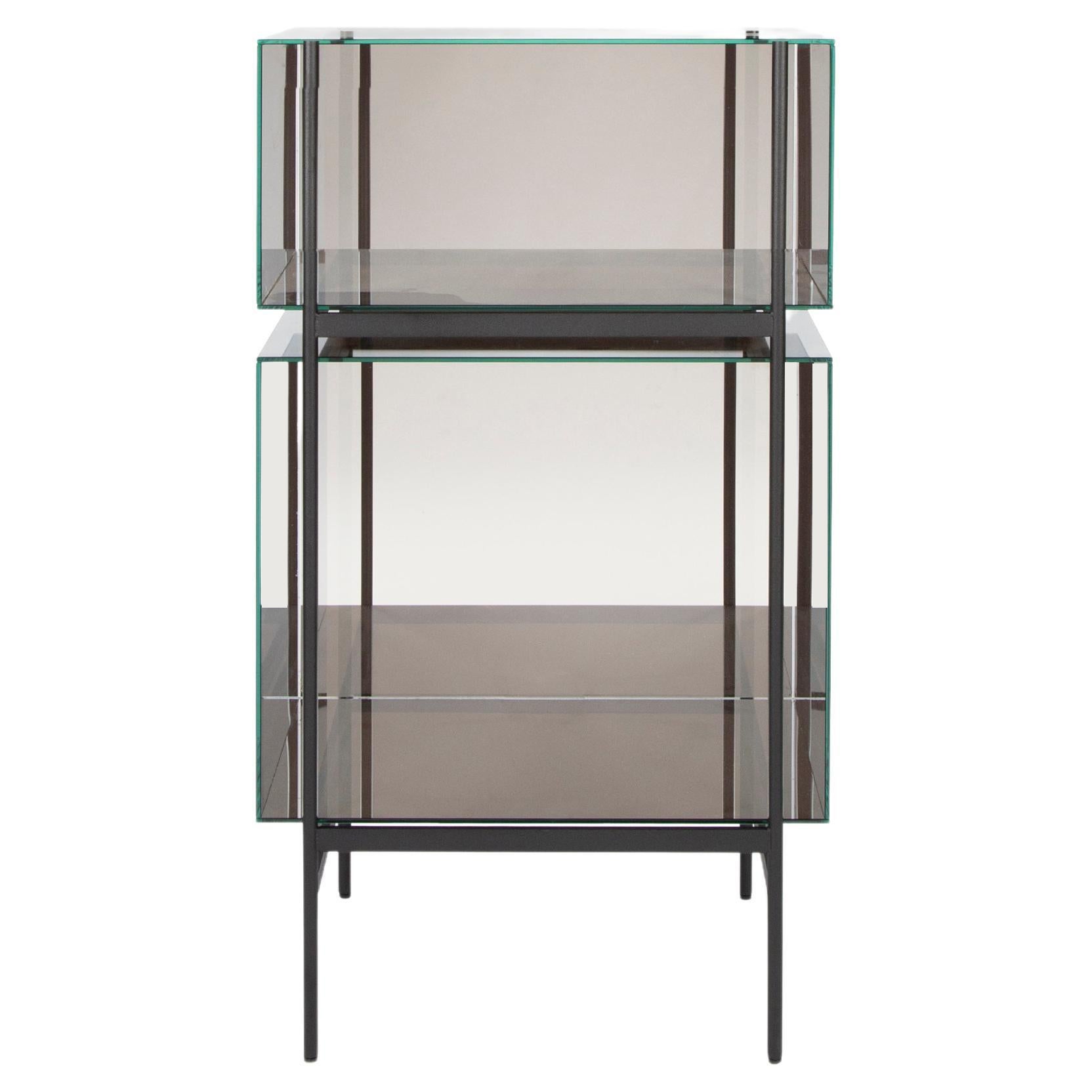 Armadietto Lyn Small Mirror Black di Pulpo in vendita