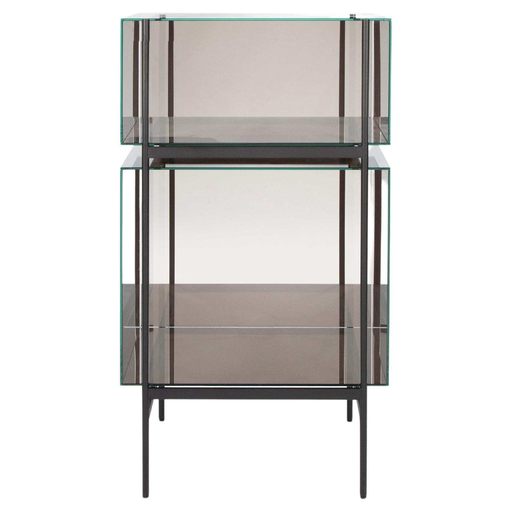 Armadietto Lyn Small Mirror Black di Pulpo