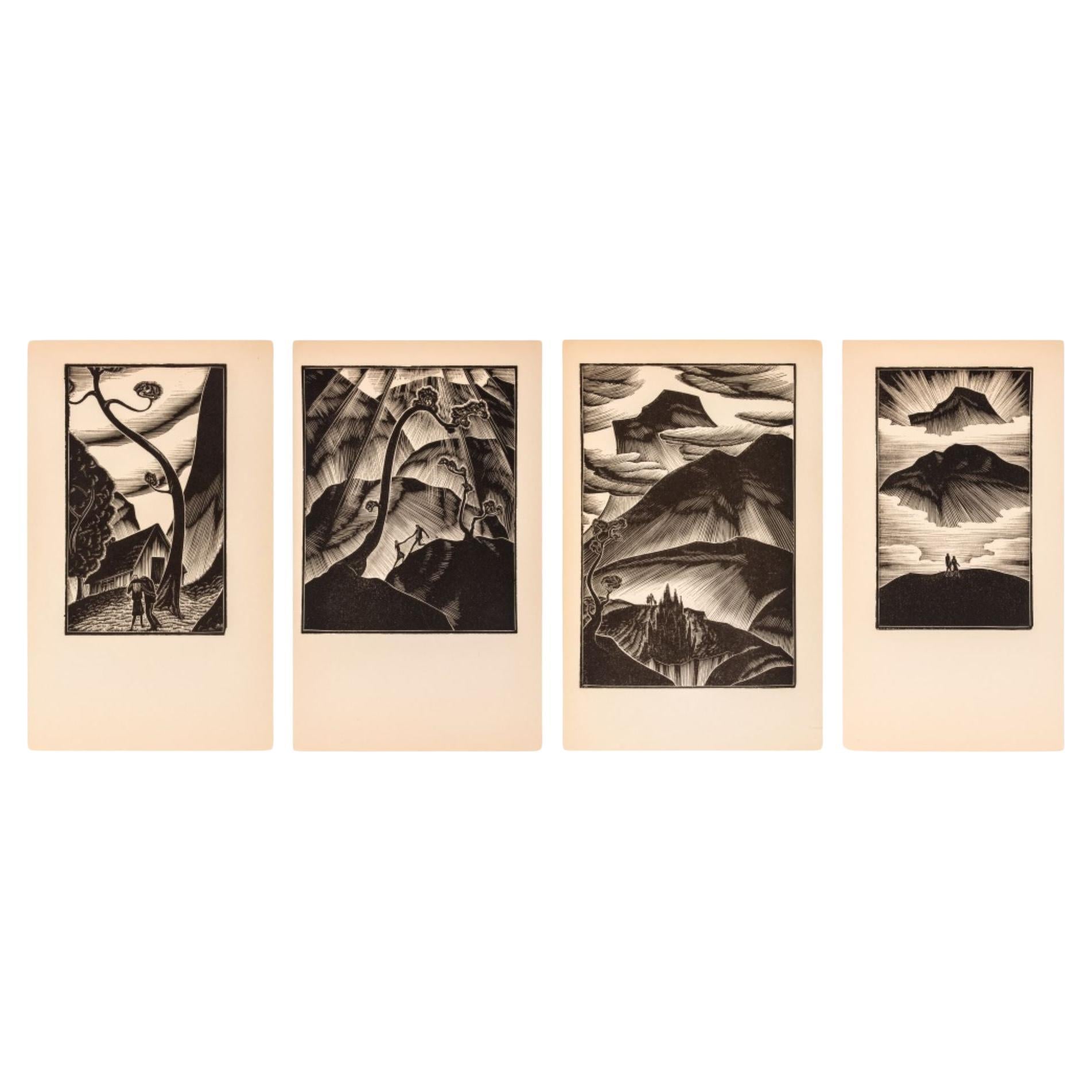 Lynd Ward "Gods' Man" Woodblock Prints, 4 For Sale