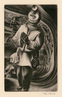 Tre mezzetinte di Lynd Ward con cinque stampe aggiuntive (8 opere)