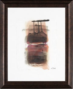 "Untitled" Lynda Benglis, Abstract Composition, Shades of Red, Dripping Impasto