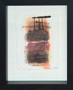 "Ohne Titel" Lynda Benglis, Abstrakte Komposition, Rottöne, Tropfendes Impasto