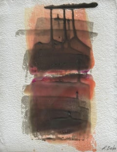 "Ohne Titel" Lynda Benglis, Abstrakte Komposition, Rottöne, Tropfendes Impasto