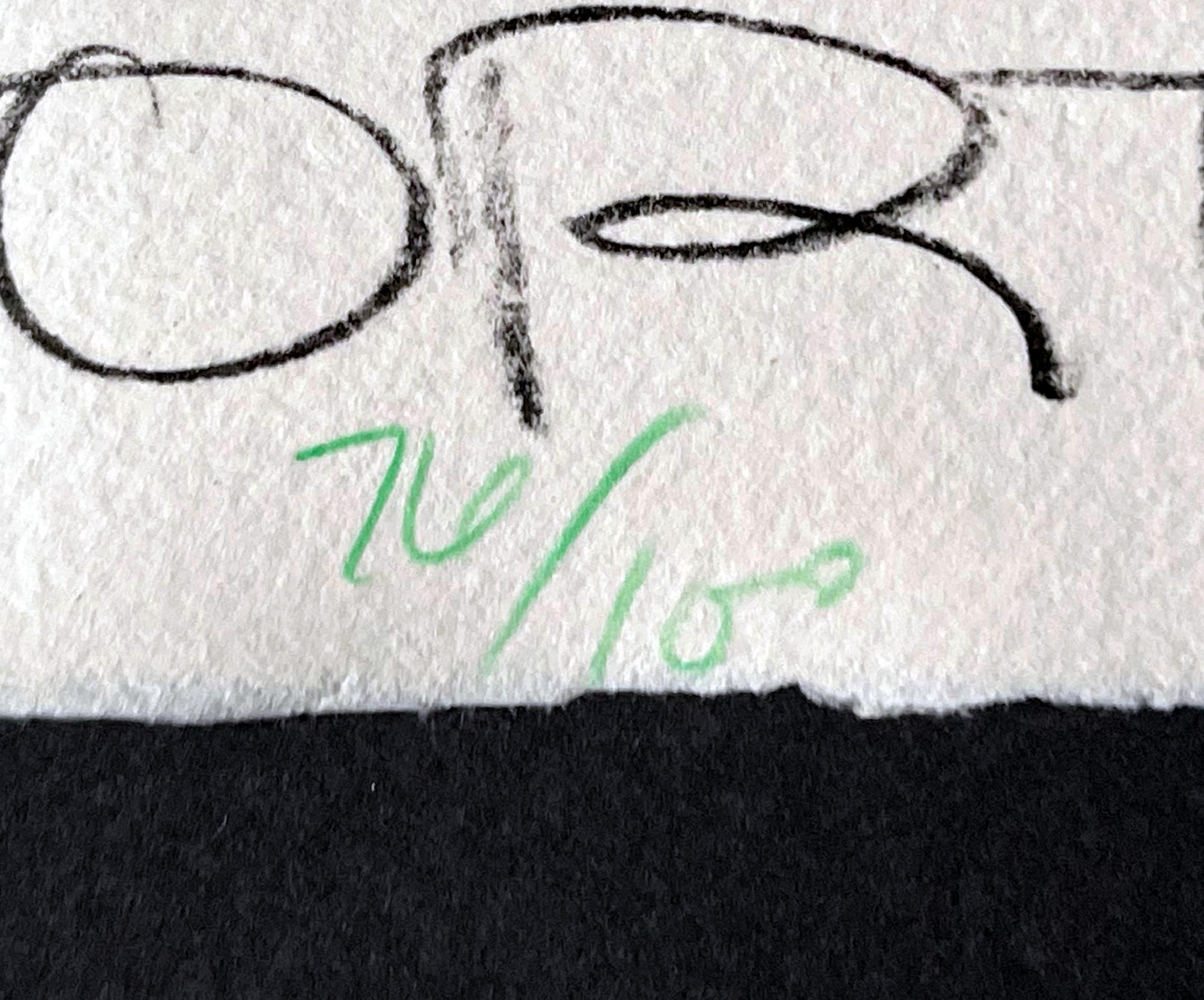 Lynda Benglis, Alas de bronce dorado, litografía firmada por la célebre escultora en venta 3