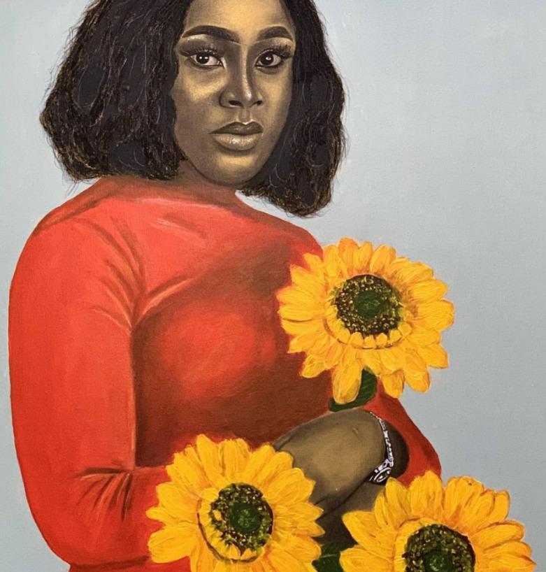 Adaugo (You and I in Color 3) - Painting by Lynda Charles 