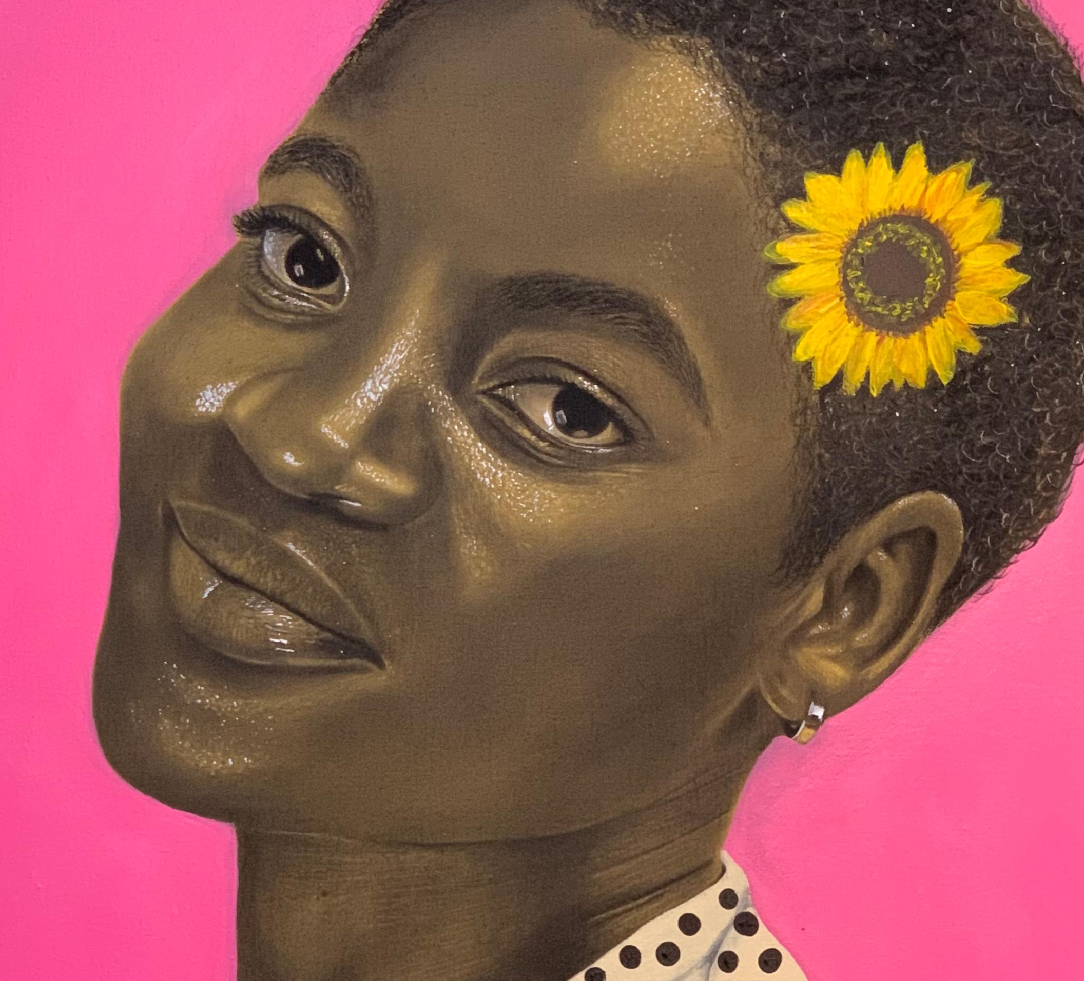 Shipping Procedure
FREE Shipping Worldwide
Ships in a well-protected tube from Nigeria
This work is unique, not a print or other type of copy.
Accompanied by a Certificate of Authenticity.

Salome is the second piece in Lynda Charles’ collection,