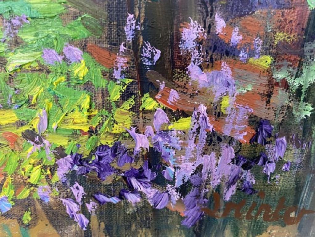 Lynda Minter, La primavera está en el aire, Pintura original de paisaje en venta 1
