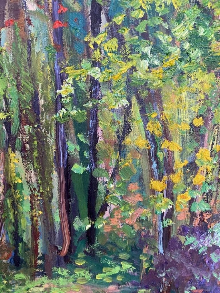 Lynda Minter, La primavera está en el aire, Pintura original de paisaje en venta 2