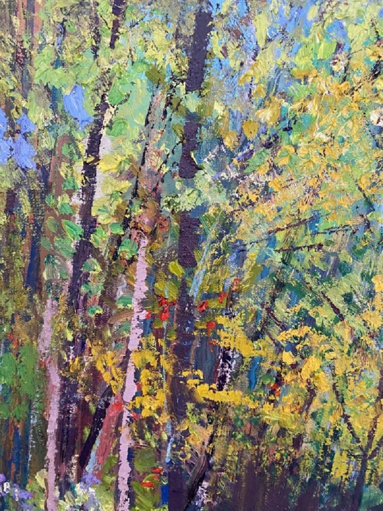 Lynda Minter, La primavera está en el aire, Pintura original de paisaje en venta 3