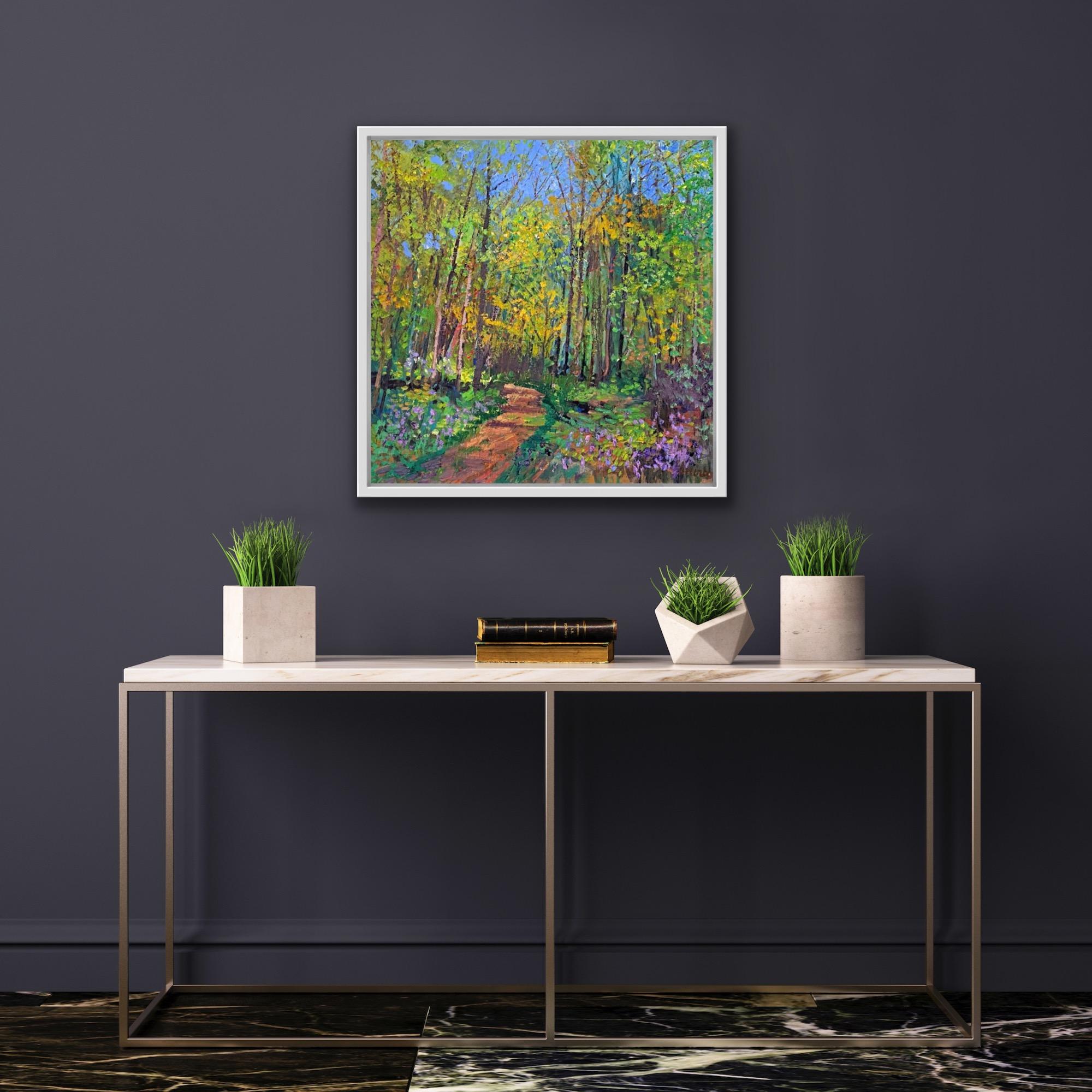 Lynda Minter, La primavera está en el aire, Pintura original de paisaje en venta 5