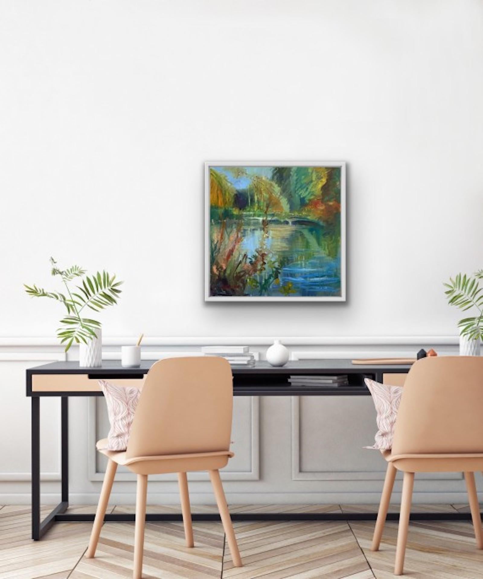 Lynda Minter, The Pond Turning to Autumn, Original-Landschaftsgemälde im Angebot 6