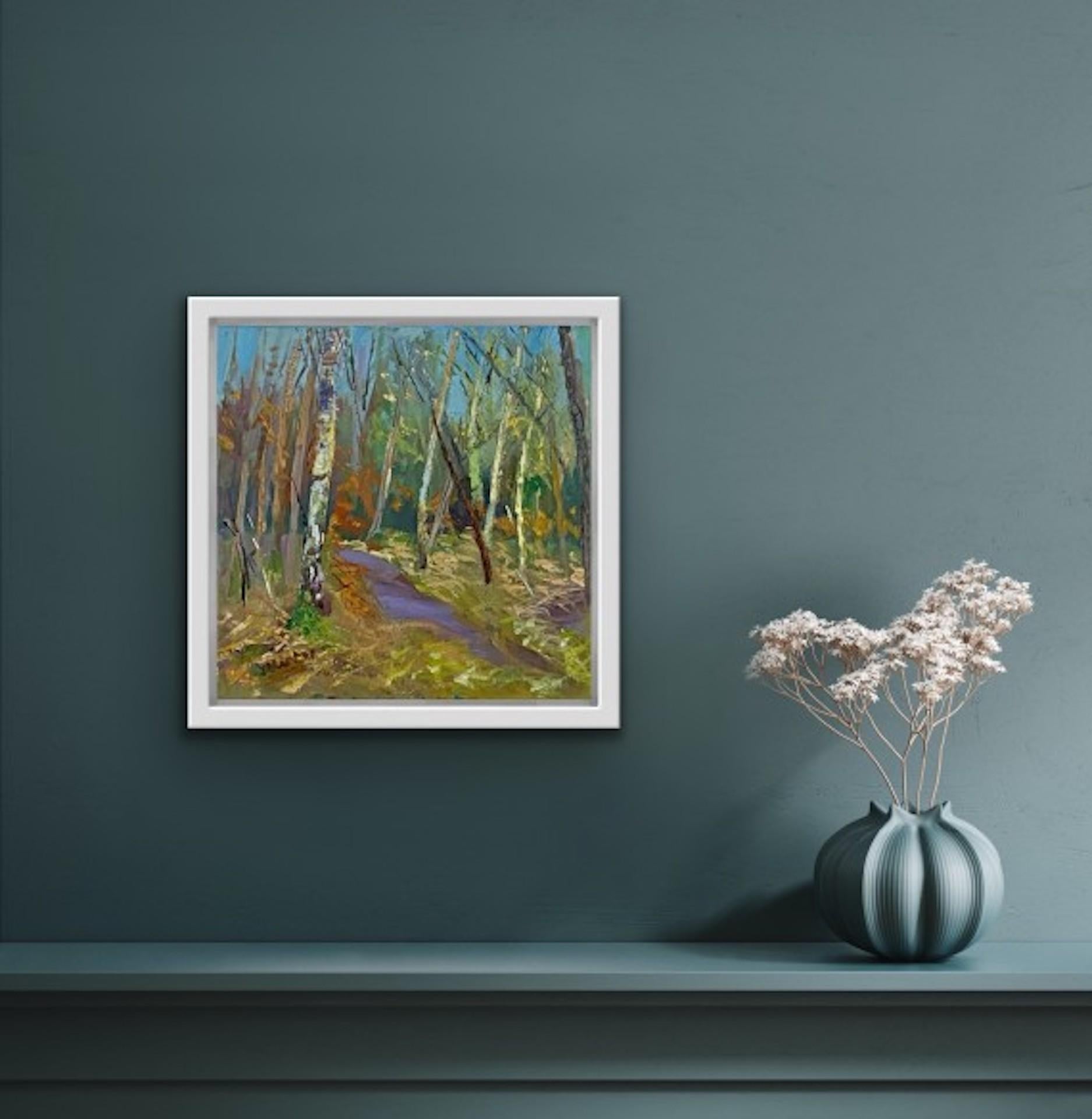 Lynda Minter, Trees on the Common, Original-Landschaftsgemälde, Erschwingliche Kunst im Angebot 1