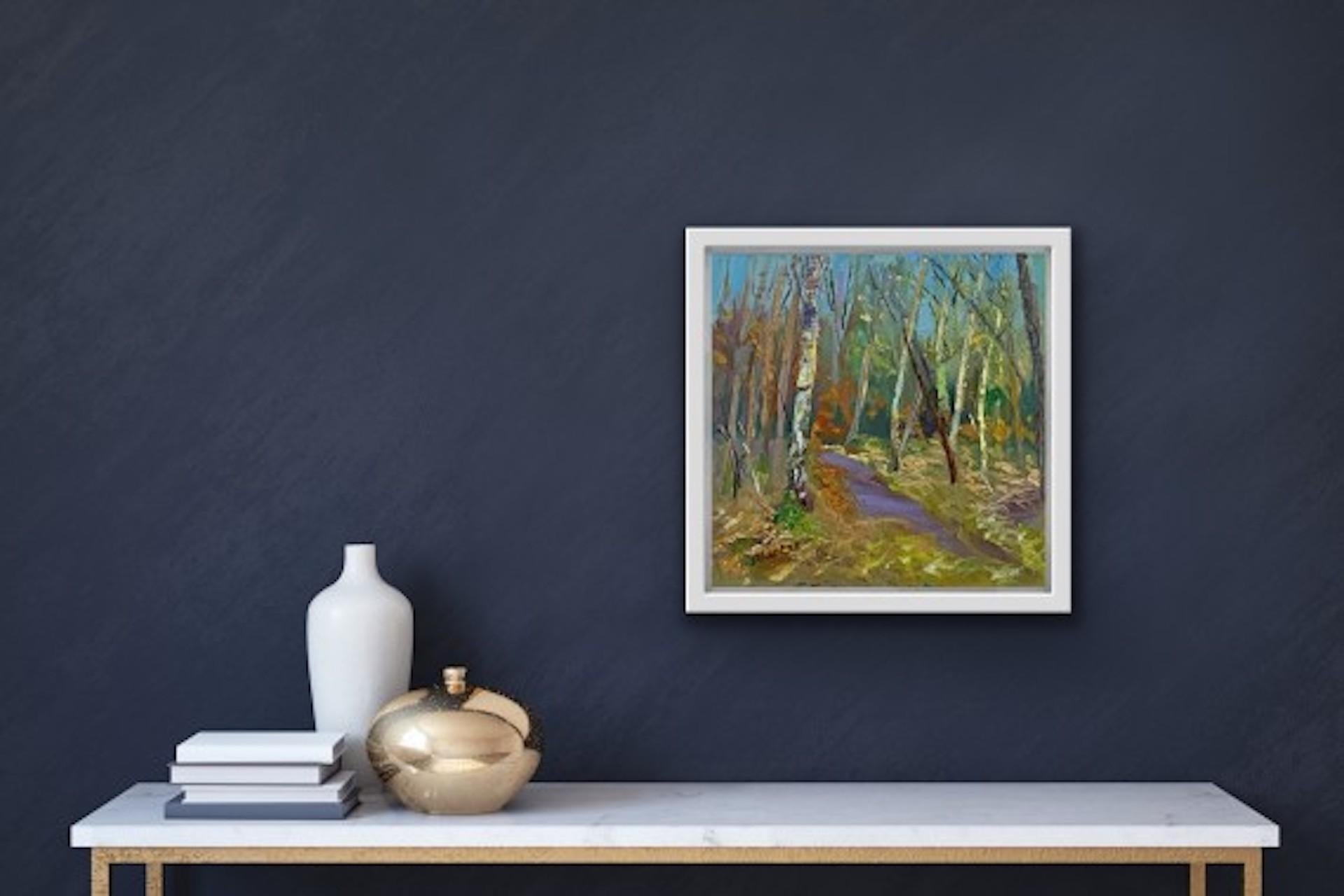 Lynda Minter, Trees on the Common, Original Landscape Painting, Affordable Art For Sale 5