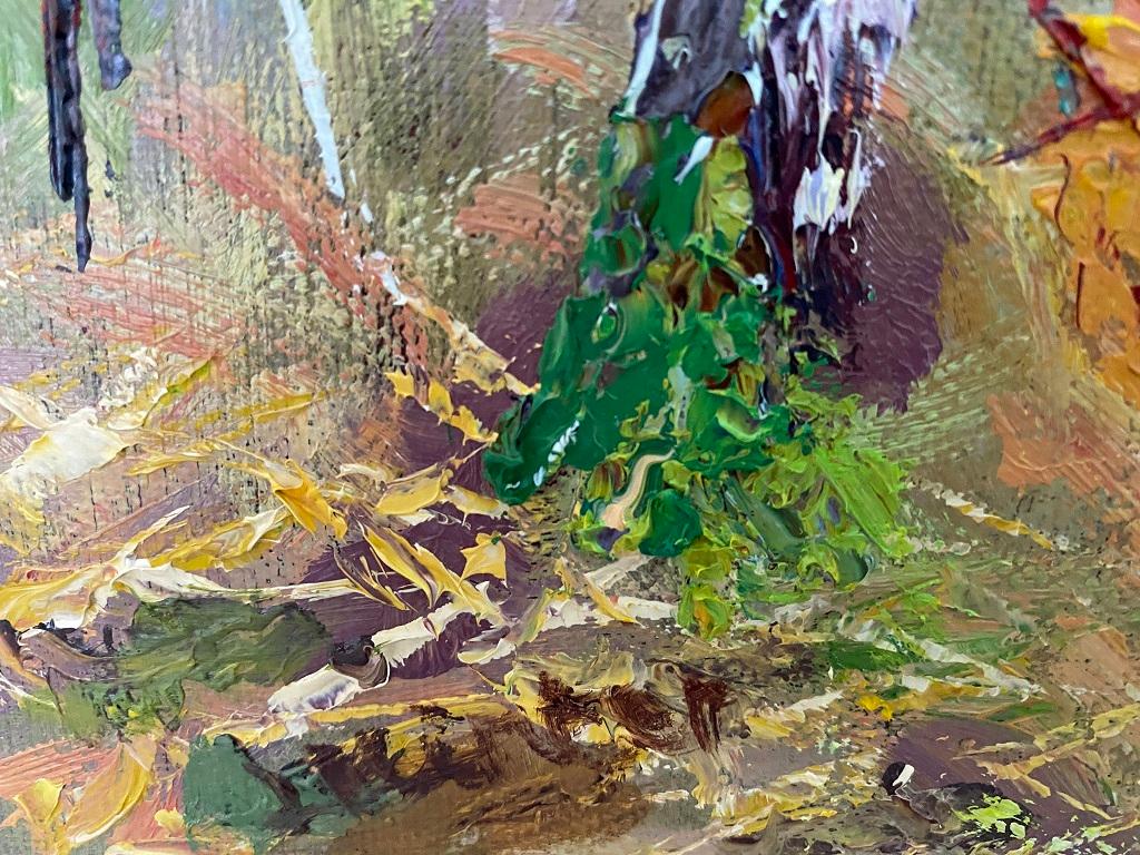 Lynda Minter, Trees on the Common, Original Landscape Painting, Affordable Art For Sale 2