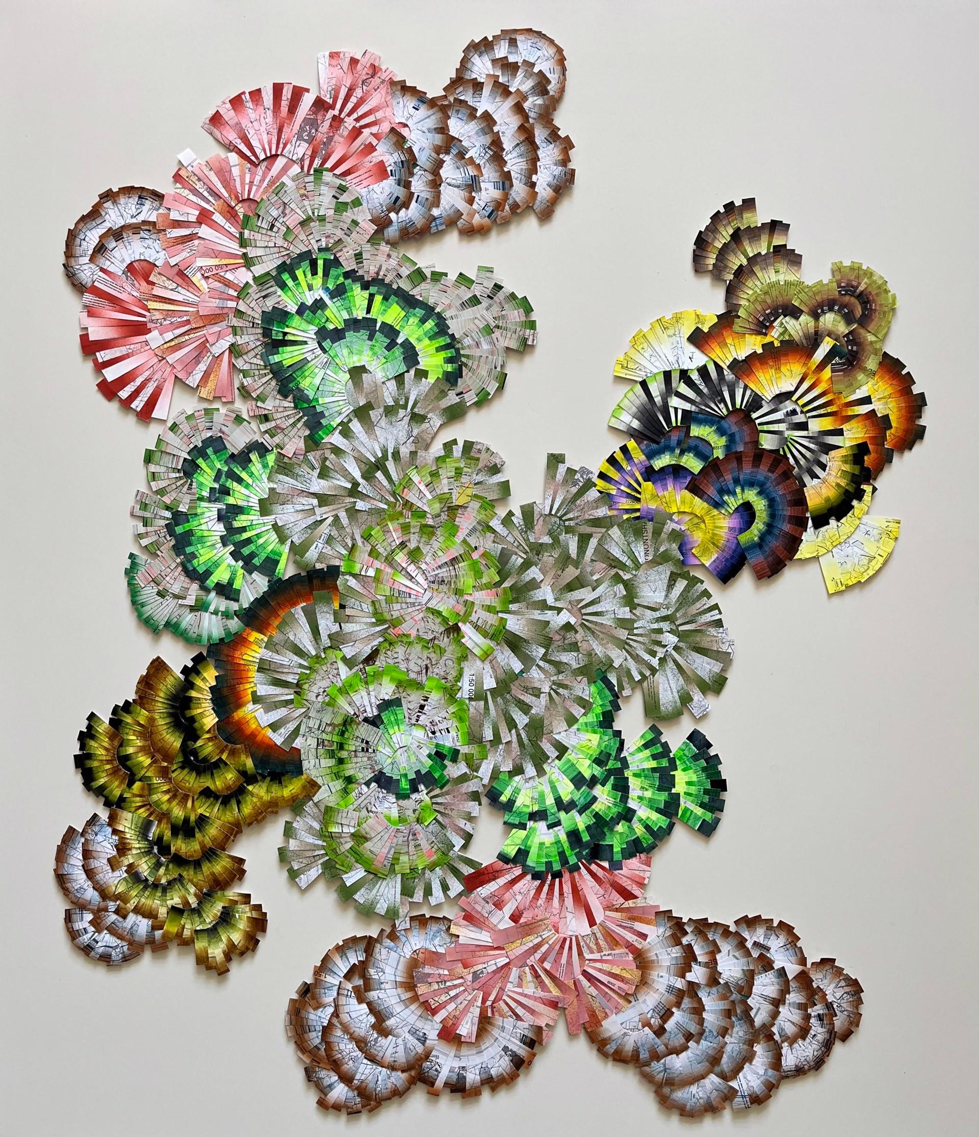 Lichen Map - Collage - Mixed Media Art by Lyndi Sales