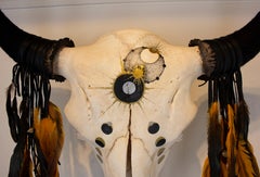 'Totality. Solar Eclipse.' by Lyndsay Rowan, Mixed media on bison skull, 2021