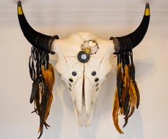 'Totality. Solar Eclipse.' by Lyndsay Rowan, Mixed media on bison skull, 2021
