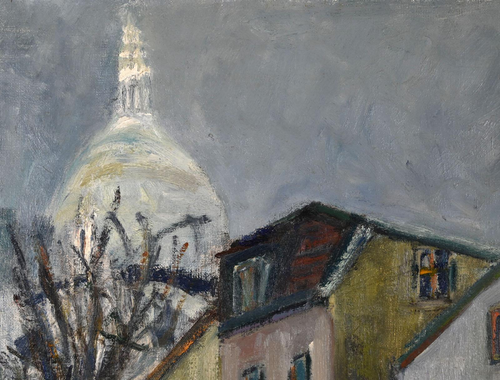 Vieux Montmartre - Post-impressionnisme Painting par Lyne SEYBEL