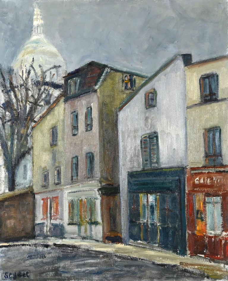 Gouche, signed, Road to Montmartre, Donald Art Co. Collection - Donald Art  Company Collection
