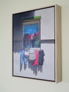 Another Day at Suzies - Originalgemälde des Fotorrealismus und des Hyoerrealismus