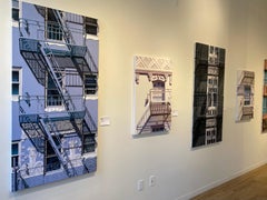 Rhapsody in Blue - realism architecture painting