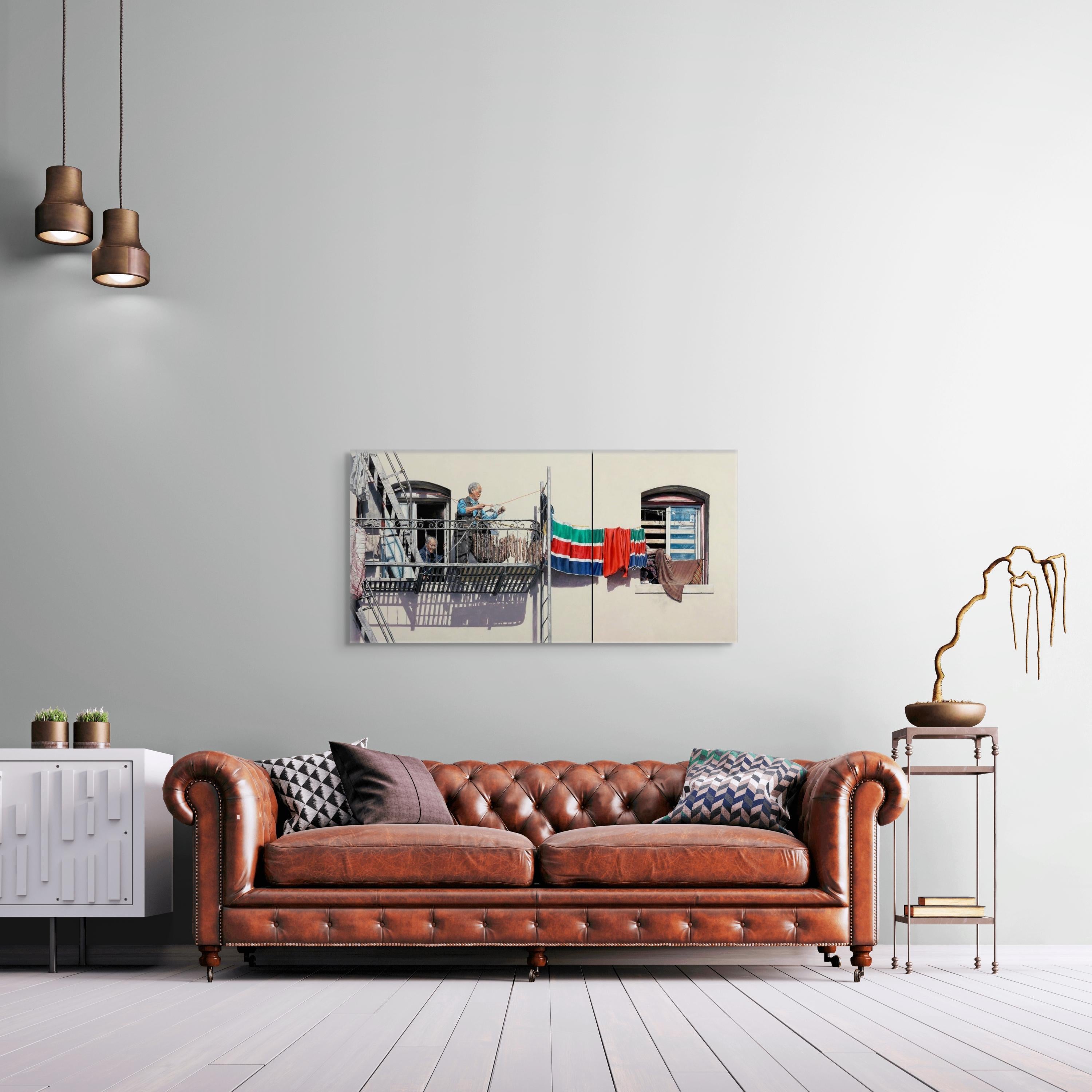 Preparare la linea - Painting di Lynette Cook