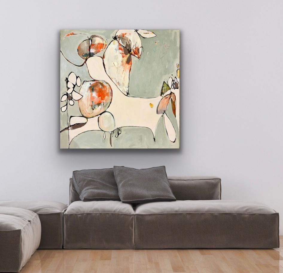 Love Lost, Original, abstraktes Acrylgemälde auf Leinwand – Painting von Lynette Reed