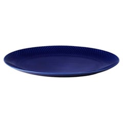 Lyngby Porcelæn 'Rhombe' Serving Dish, Blue