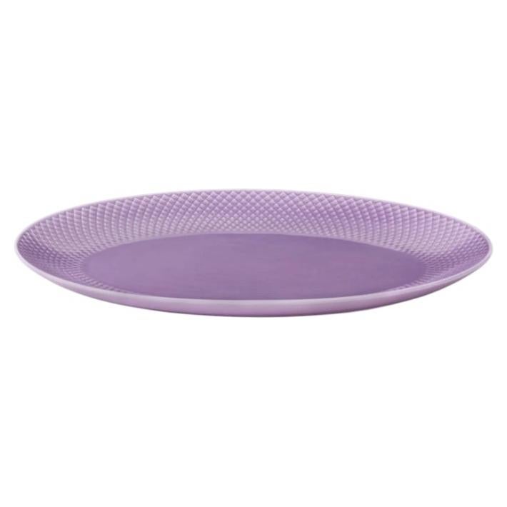 Lyngby Porcelain Rhombe Serving Dish in Lilac - Scandinavian Modern For Sale