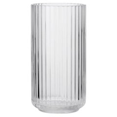 Lyngby Porcelæn Vase, Mouth-Blown Glass, 9.8 in H