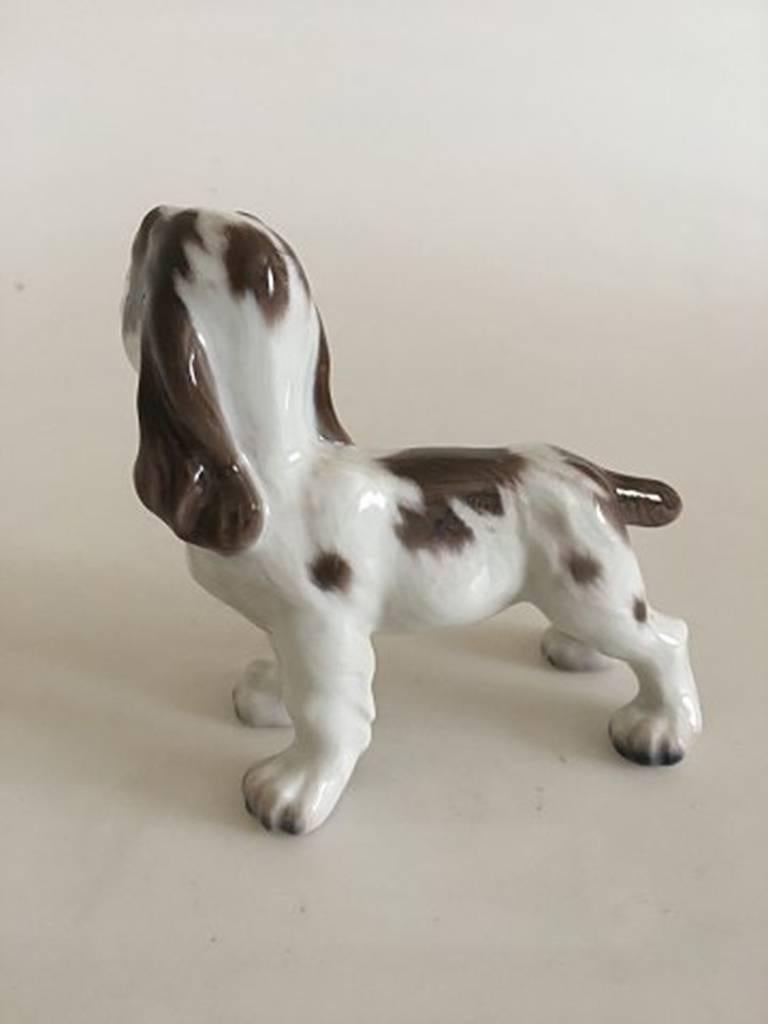 Lyngby porcelain figurine cocker spaniel dog #72. Measures 12 cm high and 13 cm long. In perfect condition.